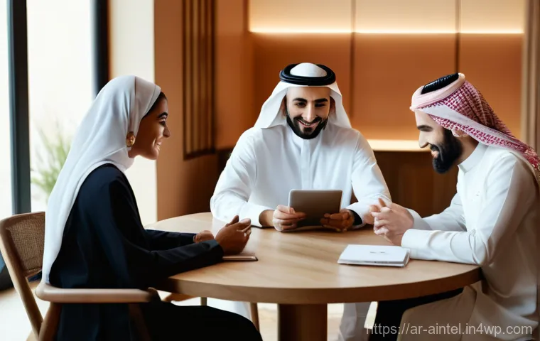 AI 시대의 갈등 해결 기술 - **Prompt:** "A serene, contemplative young Arab woman, dressed in a modest yet modern abaya, stands ... AI 시대의 갈등 해결 기술 - **Prompt:** "A serene, contemplative young Arab woman, dressed in a modest yet modern abaya, stands ...